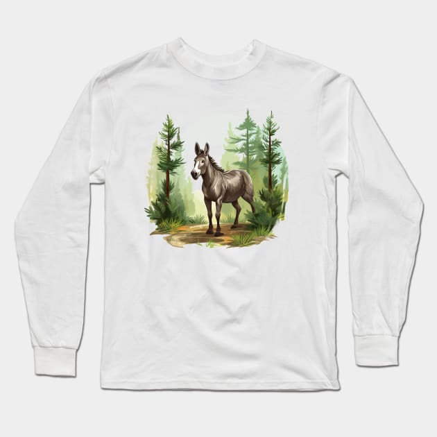 Little Donkey Long Sleeve T-Shirt by zooleisurelife